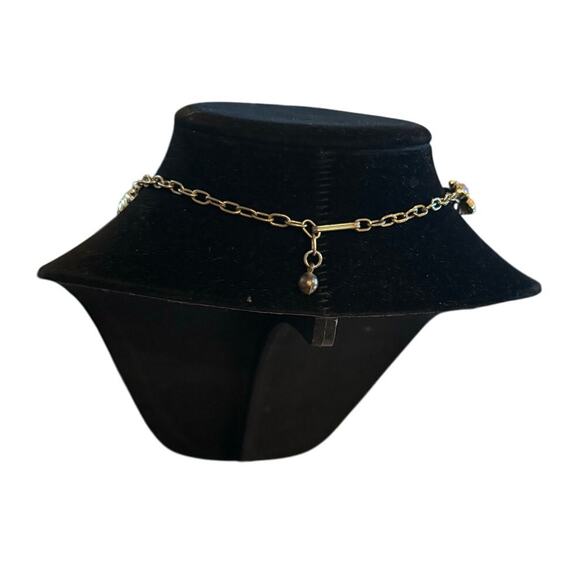 Vintage MCM Adjustable Statement Choker Necklace Aurora Borealis Crystal Silver - Picture 3 of 16